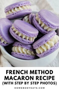 french macaron recipe with step - by - step photos in english and spanish