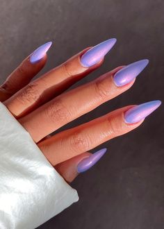 Unghie Sfumate, Dream Nails, Fire Nails, Chic Nails, Chrome Nails, Best Acrylic Nails, Purple Nails