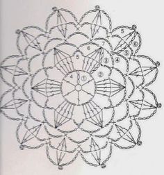 a drawing of an intricate design on a white background with black lines and dots in the center