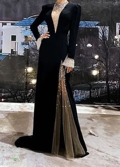 Black Evening Dress Elegant, Gowns Elegant, Gowns Dresses Elegant, Glamour Dress, Black Evening Dresses