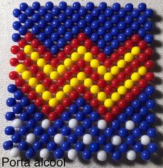 the colorful beaded pattern is made up of balls