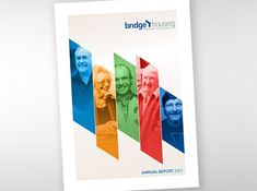 an image of a brochure with people in colorful colors on it's cover