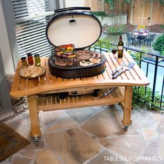 Smokey Mountain, Fireplaces, Primo, Grills, Outdoor Living, Burner, Fire, Primo Ceramic, Grill Head, XL 400 Kamado Joe Big Joe Grill Table, Kamadojoe Grill Table, Big Green Egg Table, Ceramic Grill, Outdoor Bbq Grill, Grill Table, Kamado Grill, Outdoor Grills, Built In Grill