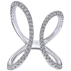 Gabriel Contemporary "Kaslique" Diamond Right Hand Ring Diamond Right Hand Ring, Gabriel Jewelry, Right Hand Ring, Jewelry Appraisal, Right Hand Rings, Hand Ring, Diamond Fashion, G H, White Rose