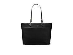 MICHAEL Michael Kors Winston Large Top Zip Multi Function Tote - Tote Handbags : Black : Define outdoor chic with your exceptional finesse while carrying the MICHAEL Michael Kors Winston Large Top Zip Multi Function Tote. The checkpoint-friendly bag features a padded computer pocket with zippered top closure and an exterior slip pocket. Nylon construction. One interior slip pocket. Branding at the front. Two adjustable carry handles. Polyester lining. Imported. Measurements: Bottom Width: 18 in Depth: 6 1 2 in Height: 11 1 2 in Please note, the hardware color and interior lining may differ from the color shown in the photo. Black Shoulder Bag With Leather Trim For Daily Use, Black Shoulder Bag With Leather Trim, Black Shoulder Bag With Leather Trim For Errands, Chic Black Bag With Leather Trim, Classic Black Bag For Errands, Black Evening Bags With Leather Trim, Elegant Black Shoulder Bag With Leather Trim, Handbags Black, Back Bag