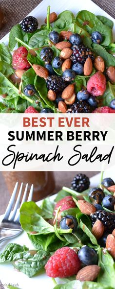 the best ever summer berry spinach salad