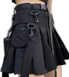 Black Pleated Skirt With Belt Loops For Work, Trendy High-waist Skirt With Multiple Pockets, Punk Style Mini Length Bottoms With Pockets, Punk Style Mini Bottoms With Pockets, Trendy Black Skirt With Belt Loops, Punk Mini Length Bottoms With Pockets, Trendy High Waist Skirt With Multiple Pockets, Fitted Punk Mini Skirt With Pockets, Punk High Waist Skirt With Pockets