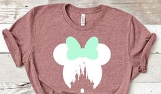 Magic Kingdom Shirt, Disney Shirt, Ladies Disney Shirt, Mickey Mouse, Mickey Mouse Shirt, Disney Vac Themed Green Cotton Tops, Green Themed Cotton Tops, Pink Themed Crew Neck Tops, Themed Green Crew Neck Top, Green Themed Crew Neck Top, Pink Crew Neck Themed Tops, Disney Crew Neck Top For Birthday, Cute Minnie Mouse Shirt With Crew Neck, Cute Disney Shirts Minnie Mouse