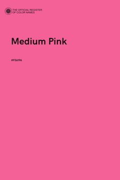 a pink book cover with the title medium pink