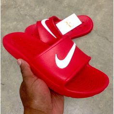 Nike Kawa Shower Sandals Swoosh 100% Completely Waterproof Nike Kawa Shower Slides University Red / White Men's Us Size 8 Condition: Brand New - Without Box *Satisfaction Is 100% Guaranteed* Additional Notes: Guaranteed To Be 100% Authentic Nike Merchandise (Purchased From An Authorized Nike Retailer) Sandal Slide Sandals Color Comfortable Gray Reds Proof Rubber Flip Flop Flops Casual Sport Sandals With Round Toe For Training, Casual Open Toe Sport Sandals For Training, Red Casual Sandals For Streetwear, Beach Slides With Red Sole And Round Toe, Summer Sport Sandals With Round Toe For Training, Red Sports Sneakers For Summer, Red Sneakers For Sports In Summer, Summer Training Sport Sandals With Round Toe, Sporty Slide Sneakers For Beach