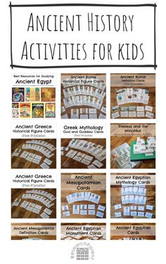 the ancient history activities for kids