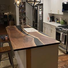 Custom Epoxy Wood Kitchen Countertop Handmade CCT1