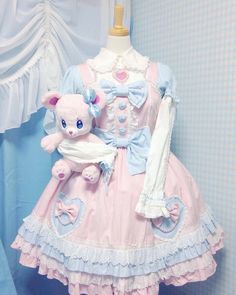 Cute Outfits Kawaii, Mode Pastel, Lolita Outfits, Kawaii Fashion Outfits, Kawaii Dress, Backless Prom Dresses, Kawaii Clothes