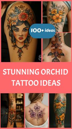 the top ten tattoos for women with flowers on their back, and an image of a woman