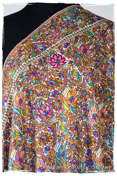 (1) Fleur Tropicale Tahiti - Grand Pashmina Shawl — Seasons by The Kashmir Company Hand Dyed Shawl, Kashmiri Embroidery, Enchanted Island, Tropical Sun, Kashmiri Shawls, Valentines Sale, Gala Events, Hot Kiss, Color Story