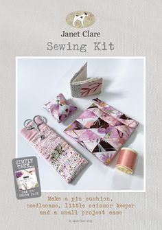 a sewing kit with scissors and other items