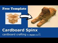 an image of cardboard spinx crafting by jovan crafts with free templates