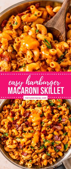 Quick Skillet Cheeseburger Casserole with Bacon