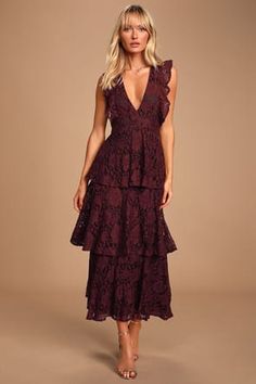 Burgundy Maxi Dress, Bridesmaid Dresses Boho, Fall Wedding Guest Dress, Burgundy Bridesmaid Dresses, Wedding Attire Guest, Burgundy Lace, Floral Print Maxi Dress, Burgundy Dress