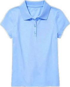 Light Blue Tops For School In Spring, Basic Blue School Tops, Basic Blue Tops For School, Light Blue Uniform, Blue Uniform, Uniform Shirt, Uniform Shirts, Girls Uniforms, Girl Top