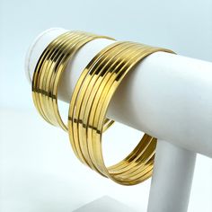 Matching Mommy and Me Stainless Steel Gold Flat Bangle Bracelet, Bangle Bracelet Set of 7, Kids or Women, Stackable Bangles Bracelet.- Bracelet Size:Medium: Width: 68mm | Thickness: 2mmSmall: Width: 55mm | Thickness: 1mm Stackable Gold Bangle Bracelet, Yellow Gold Hoop Bracelets, Stackable Round Metal Bracelets, Stackable Metal Round Bracelets, Adjustable Gold Hoop Bracelets, Metal Bangle Bracelets For Jewelry Making, Mom And Me, Stackable Bangles, Matching Mom