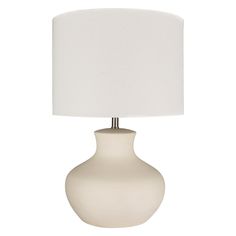 a white table lamp on a white background