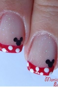 Minnie Mouse Nails, Unghie Nail Art, Tema Disney, 19 November, November Nails, Nail Art Disney, Nails Colors, Disney Nails