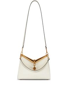 ETRO Medium Vela Leather Shoulder Bag - Farfetch Versace Outfit, Chanel 2, Demi Fine Jewelry, Summer Beach Wear, Fine Earrings, Ballet Flat Shoes, Lady Dior, White Bag, Top Shoes