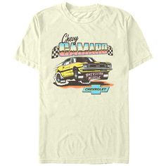 He'll love the look and feel of this Men's Chevy Camaro American Muscle Graphic Tee. FEATURES Crewneck Short SleevesFABRIC & CARE Cotton Machine wash Imported Color: Natural. Gender: male. Age Group: adult. Graphic Tee Design, American Muscle, Streetwear Men Outfits, Chevy Camaro, Monster Truck, Ash Grey, Men Short Sleeve, Unisex T Shirt, Tshirt Print