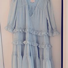 It Is A Nice Blue Dress, The Brand Cinq A Sept. I Bought It For My Daughter But Did Not Fits Her. To My Daughter, Blue Dresses, Midi Dress, Womens Dresses, Dresses, Blue, Women Shopping, Color