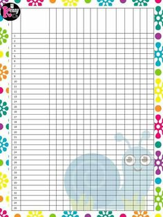 a blank paper with an image of a blue elephant on the front and colorful flowers in the back