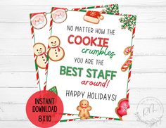 christmas cookie crumbles you are the best staff around happy holidays svt cut file