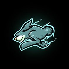 an image of a rabbit running in the dark