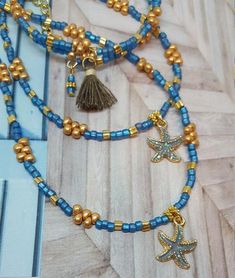 Boho Jewelry Set, Blue and Gold Beach Jewelry #BeachStyleJewelry #OceanJewelry #BeachAnkletJewelry #JewelryForWomen #TasselJewelry #BeachLoversGift #BeachInspired #BeachJewelry #NatureJewelry #BeachNecklace Gold Beach Jewelry, Beach Style Jewelry, Tassel Anklet, Beach Jewelry Boho, Gold Beach, Beach Anklets, Tassel Jewelry, Jewelry Blue, Memory Wire Bracelets