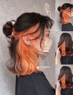 Bobs Hairstyles, Hairstyles Names, Hair Color Underneath, Peekaboo Hair, Dyed Hair Inspiration, Hair Inspiration Short, Hairstyles Women, Pretty Hair Color, Women's Hairstyles