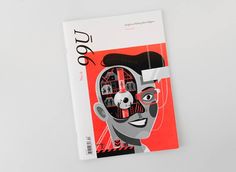 a magazine with an image of a woman's face on it