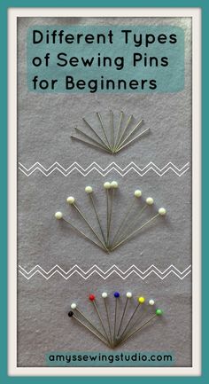 different types of sewing pins for beginners to make them look like pinwheels