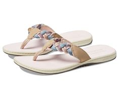 Sperry Parrotfish - Women's Sandals : Linen : The Parrotfish by Sperry Top-Sider will be a beach favorite! Braided fabric and leather upper with skip laces. Fabric toe post. Cushioned EVA footbed is lightweight and flexible for enduring comfort. Non-marking rubber outsole with Wave-Siping for excellent wet and dry traction. Imported. Measurements: Heel Height: 3 4 in Weight: 6 oz Platform Height: 1 2 in Product measurements were taken using size 8, width M (B). Please note that measurements may Flip Flop Images, Laces Fabric, Braided Fabric, Ladies Footwear, Sperry Women's, Top Sider, Sperry Top Sider, Eva Foam, Beach Shoes