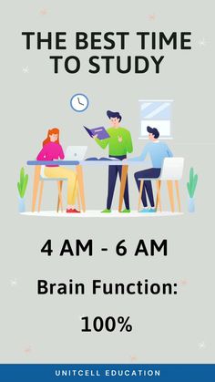 the best time to study poster for brain function 1010x79png