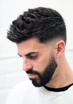 40 Crew Cut Examples: A Great Choice for Modern Men | Haircut Inspiration Trendy Haircuts Curly Hair, Clean Haircut For Men, Best Fade Haircut For Men, Clean Cut Haircut, Taper Fade With Beard, Low Taper Fade Haircut