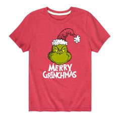 He'll love his look while wearing this boys' Merry Grinchmas graphic tee inspired by The Grinch Who Stole Christmas. He'll love his look while wearing this boys' Merry Grinchmas graphic tee inspired by The Grinch Who Stole Christmas.  Crewneck Short sleevesFABRIC & CARE Cotton, polyester Machine wash Imported Size: Small. Gender: male. Age Group: kids. Material: Cotton Blend. The Grinch Who Stole Christmas, Grinch Who Stole Christmas, Merry Grinchmas, Attitude Of Gratitude, Graphic Apparel, The Grinch, Toddler Boy Outfits, Maternity Shops, Top Graphic Tees