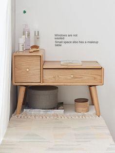 a wooden desk with drawers on top of it and a quote above the drawer that says windows are not open