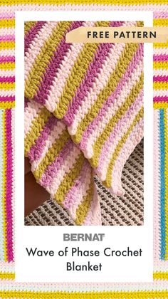 a crocheted blanket with the text bernt wave of phase crochet blanket