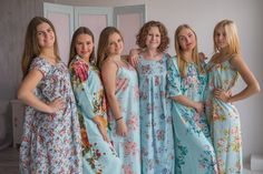 Long Light Blue Nighties for every woman who loves a comfortable sleep Blue Floral Print Sleepwear For Home, Light Blue Summer Sleepwear For Home, Casual Blue Nightgown For Pajama Party, Blue Nightgown For Loungewear, Light Blue Cotton Nightgown For Loungewear, Light Blue Nightgown For Home, Maternity Nightgown, Night Gowns, Girls Robes