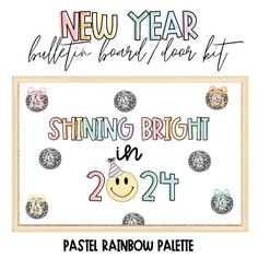 the new year is shining bright in 2011 and 2012, with smiley faces on it