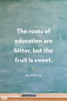 the roots of education are bitter, but the fruit is sweet - aristole