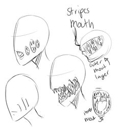 three different types of mouth shapes and how to draw them with pencils on paper