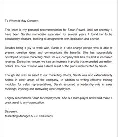 a letter to an employee from the company