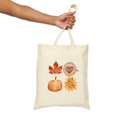 Love Fall Cotton Canvas Tote Bag - Etsy Brown Canvas Bag For Daily Use In Fall, Brown Canvas Bag For Fall, Brown Cotton Bags For Fall, Fall Canvas Shopping Bags, Rectangular Canvas Bags For Fall, Canvas Shopping Bags For Fall, Fall Travel Canvas Tote Bag, Fall Canvas Tote Bag For Shopping, Fall Canvas Tote Bag For Daily Use