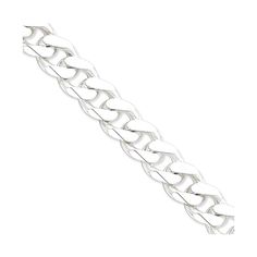 Silver Polished 16.20-mm Solid Curb Link Chain at $ 440.12 only from Jewelryshopping.com Sterling Silver Anklet, Bow Jewelry, Silver Anklets, Chain Anklet, Creative Jewelry, Anklet Jewelry, Ankle Bracelets, Curb Chain, Chains Jewelry